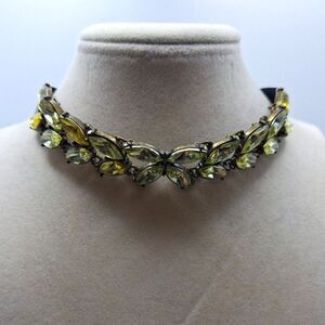 A Crystal Statement Choker Necklace Ribbon Steampunk Fairycore Whimsigoth As-Is